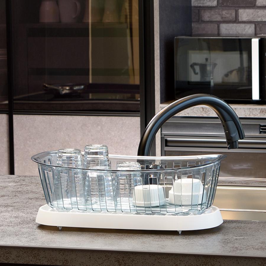 水切り クレース ディッシュドレイナー M リッチェル 水切りラック シンク上 キッチン 台所 | リッチェル | 03