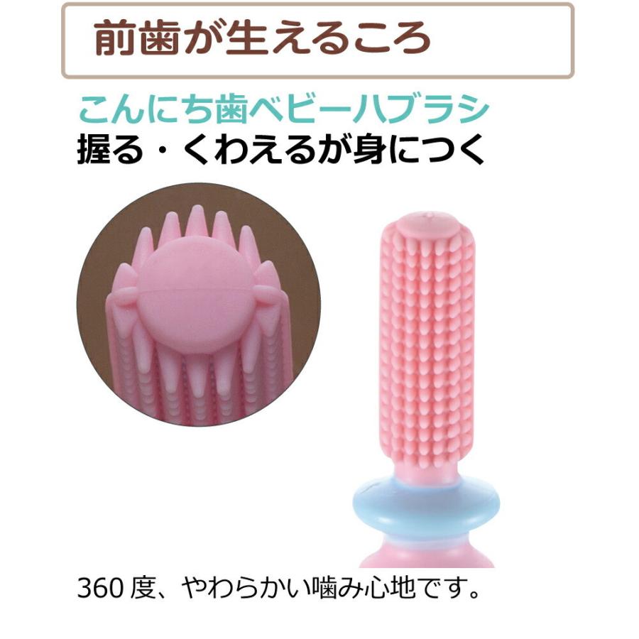 ベビー歯ブラシ トライ こんにち歯ベビーハブラシ リッチェル 乳歯 歯みがき 練習 トレーニング 赤ちゃん | リッチェル | 02