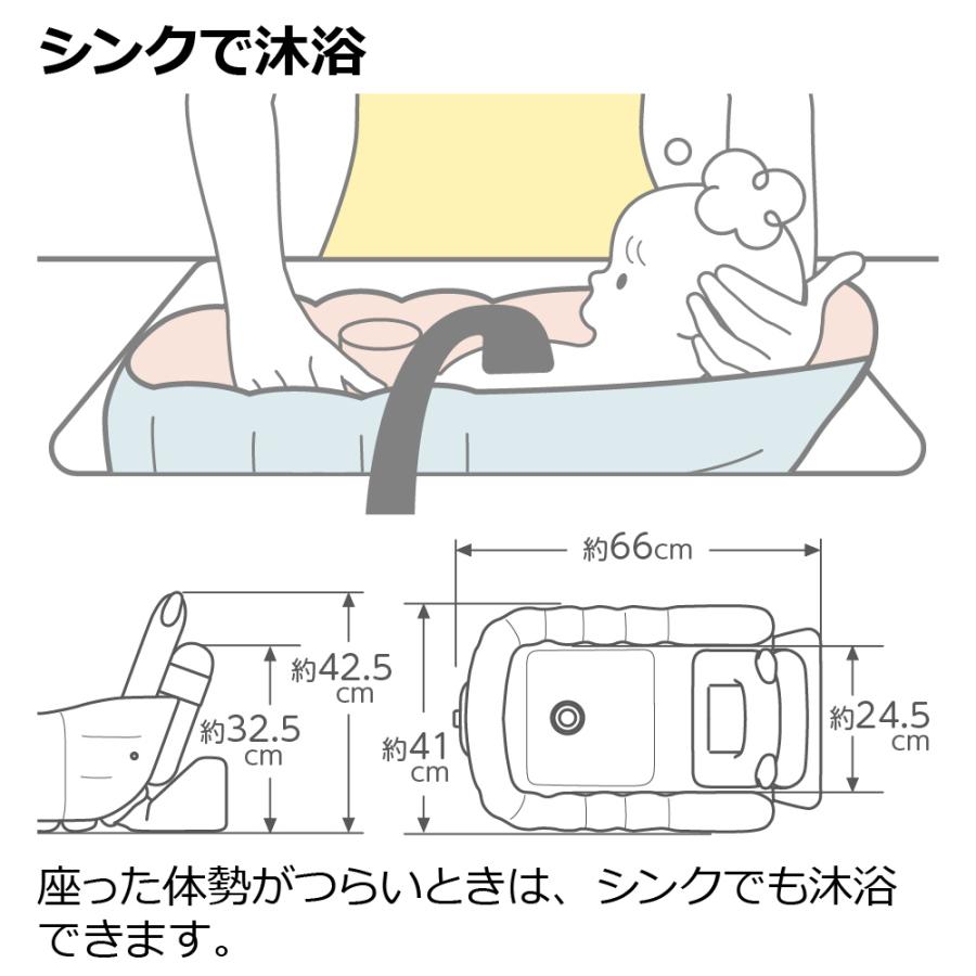 【配送区分K1】ベビーバス ふかふか ベビーバス ステップアップ リッチェル 新生児 赤ちゃん お風呂 折りたたみ ギフト 出産祝い | リッチェル | 14