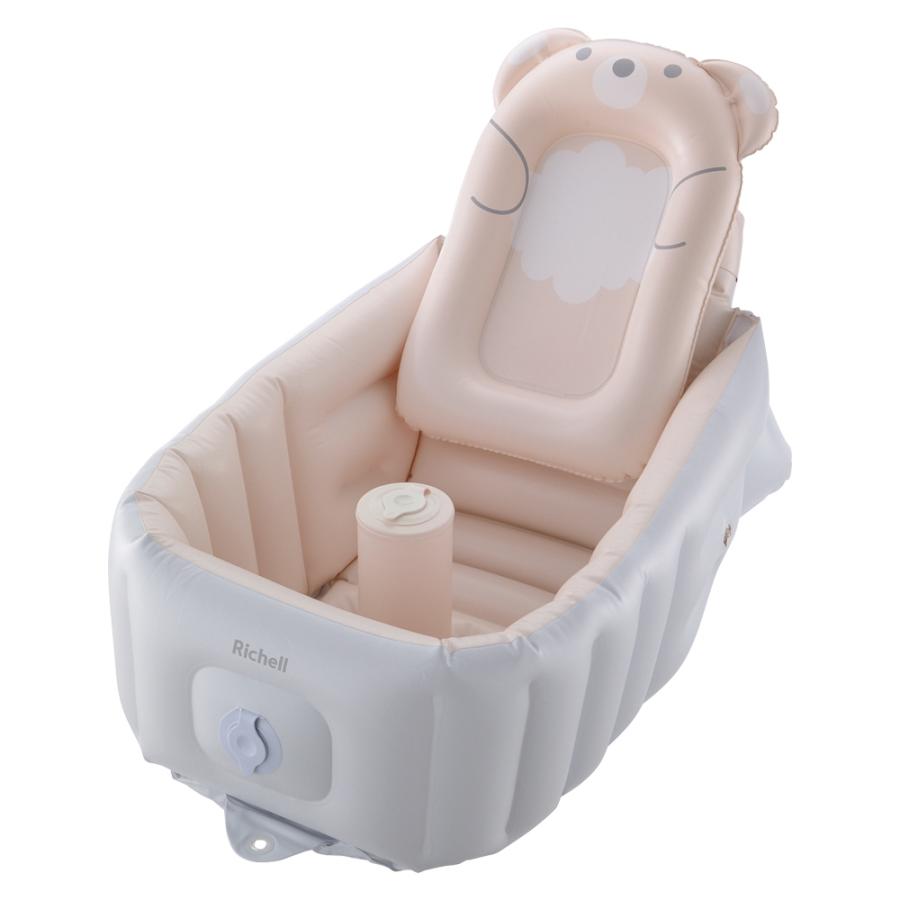 【配送区分K1】ベビーバス ふかふか ベビーバス ステップアップ リッチェル 新生児 赤ちゃん お風呂 折りたたみ ギフト 出産祝い | リッチェル | 15