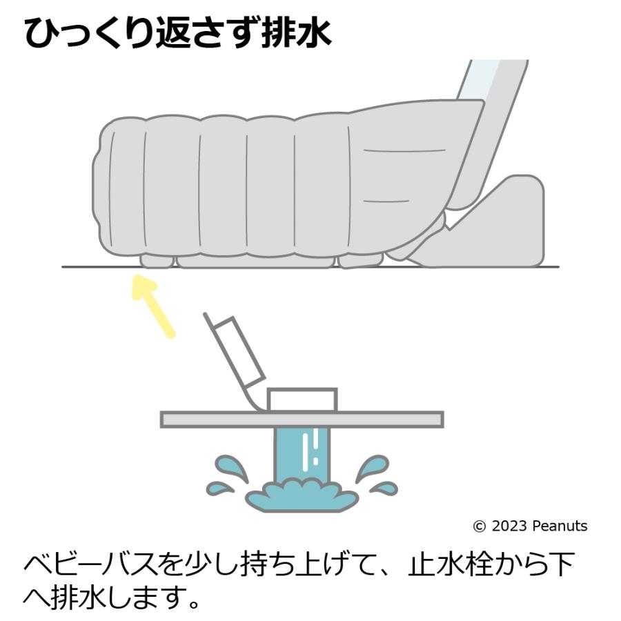【配送区分K1】ベビーバス スヌーピーふかふか ベビーバス ステップアップ リッチェル 新生児 赤ちゃん お風呂 折りたたみ ギフト 出産祝い | リッチェル | 13