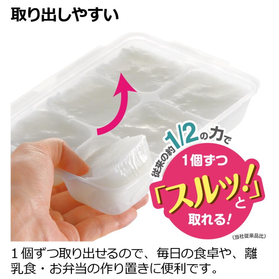 保存容器 離乳食 わけわけフリージング ブロックトレーR 50 4セット リッチェル 冷凍 収納 小分け 電子レンジ | リッチェル | 03