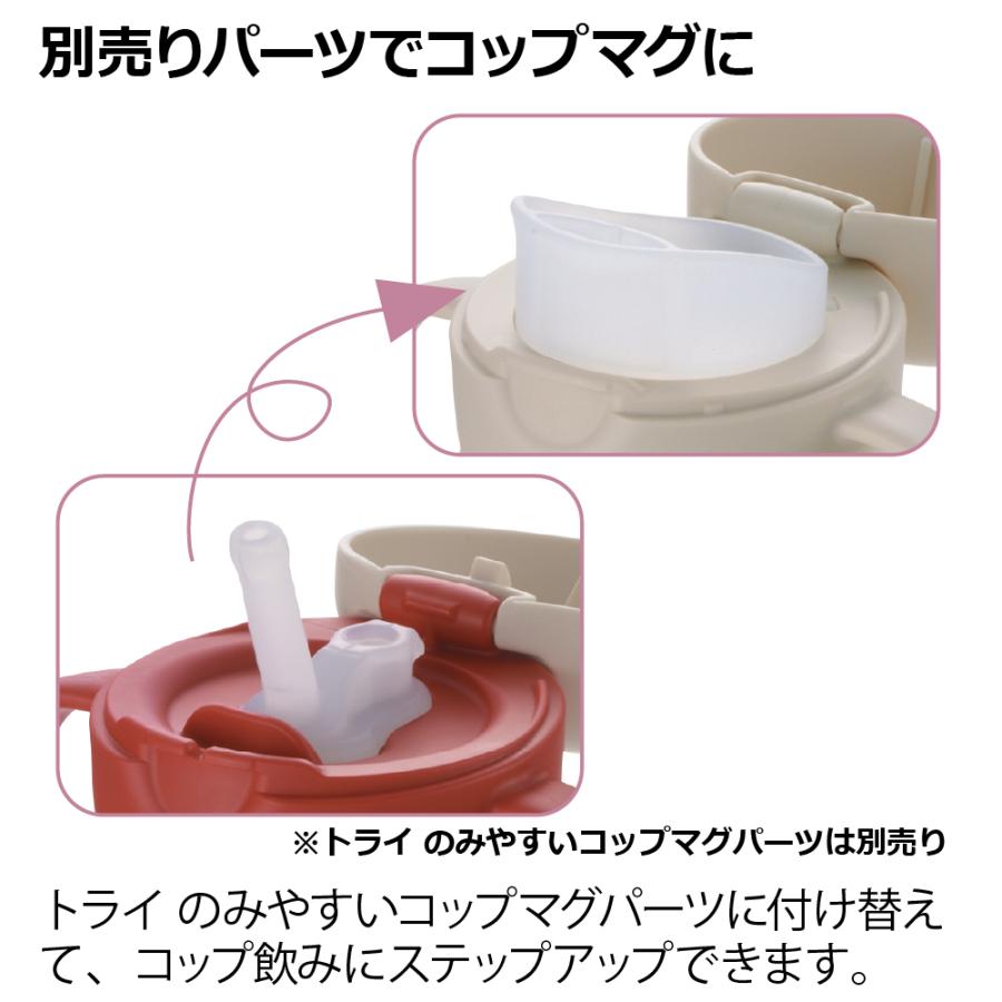 トライ もれない保冷ストローマグ 450 ベビー 赤ちゃん ベビーマグ 7カ月頃 持ち手付き トレーニング 吸いやすい 出産祝い ステンレス リッチェル Richell 公式 | リッチェル | 08