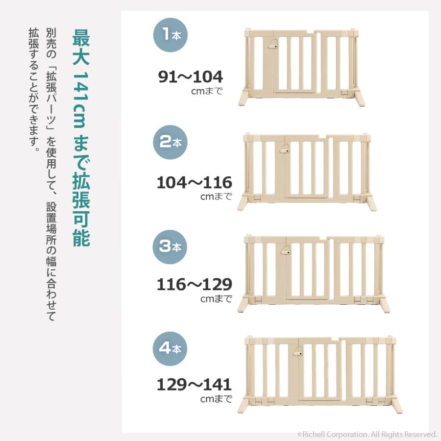 【配送区分K2】おくだけフェンス ベビー 赤ちゃん 6カ月〜ベビーゲート 取付簡単 事故防止 リッチェル 公式 | リッチェル | 07