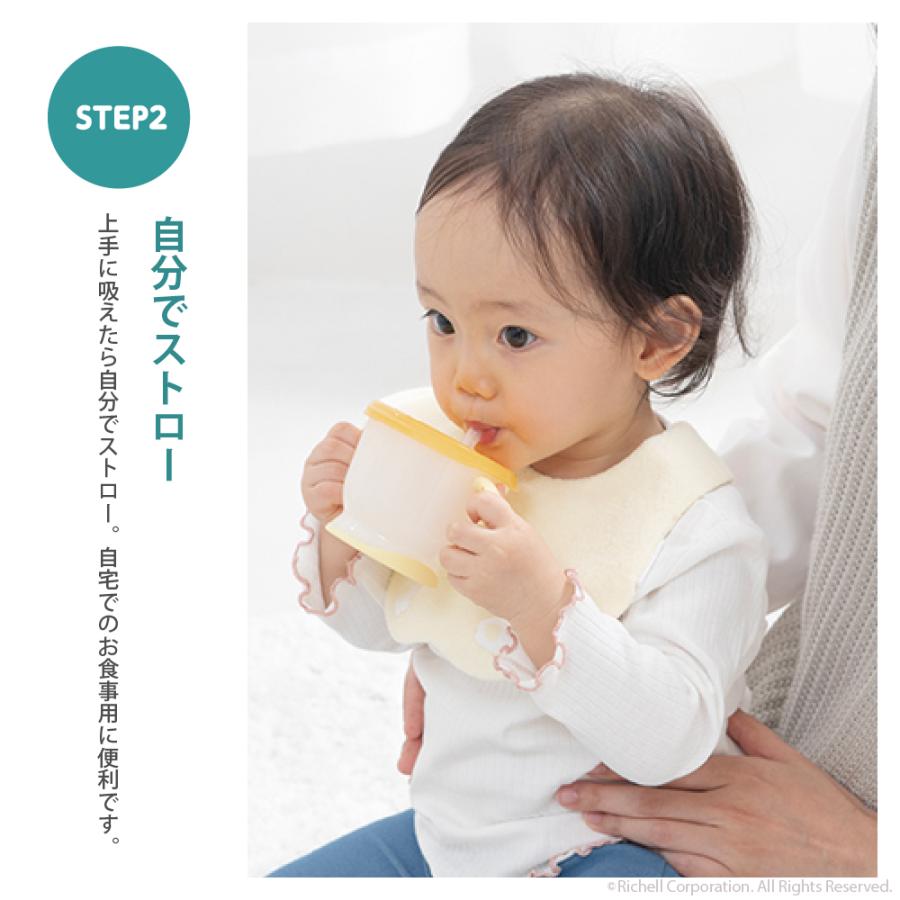 【配送区分R1】アクリア コップでマグ ストロータイプKN ベビー 赤ちゃん  6カ月頃 シリコン 持ち手付 トレーニング 吸いやすい リッチェル公式 | リッチェル | 06