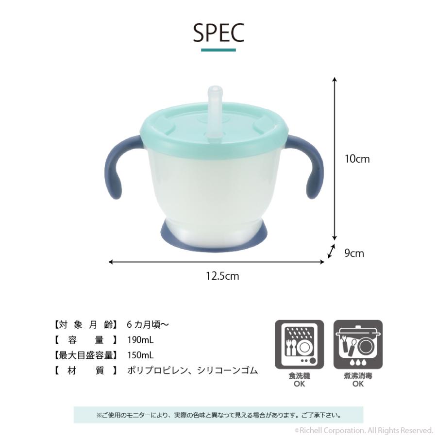 【配送区分R1】アクリア コップでマグ ストロータイプKN ベビー 赤ちゃん  6カ月頃 シリコン 持ち手付 トレーニング 吸いやすい リッチェル公式 | リッチェル | 08