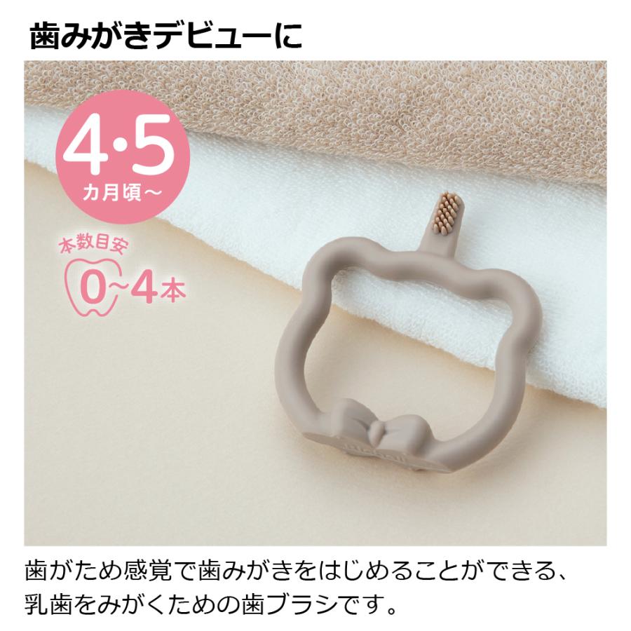 トライ つよもち乳歯ブラシSTEP1 赤ちゃん ベビー 子供 はじめて のど突き防止 シリコン やわらか 練習 歯固め 習慣 安全 リッチェル公式ショップ Richell | リッチェル | 03