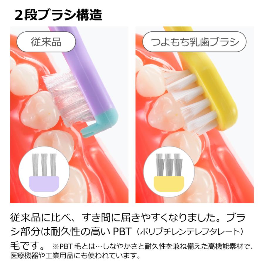 トライ つよもち乳歯ブラシSTEP3  赤ちゃん ベビー 子供 はじめて のど突き防止 シリコン やわらか 練習 歯固め 習慣 安全 リッチェル公式ショップ Richell | リッチェル | 04