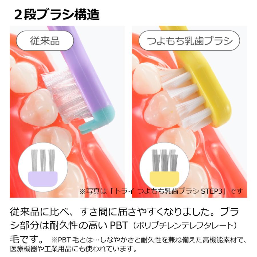 トライ つよもち乳歯ブラシSTEP4  赤ちゃん ベビー 子供 はじめて のど突き防止 シリコン やわらか 練習 歯固め 習慣 安全 リッチェル公式ショップ Richell | リッチェル | 05