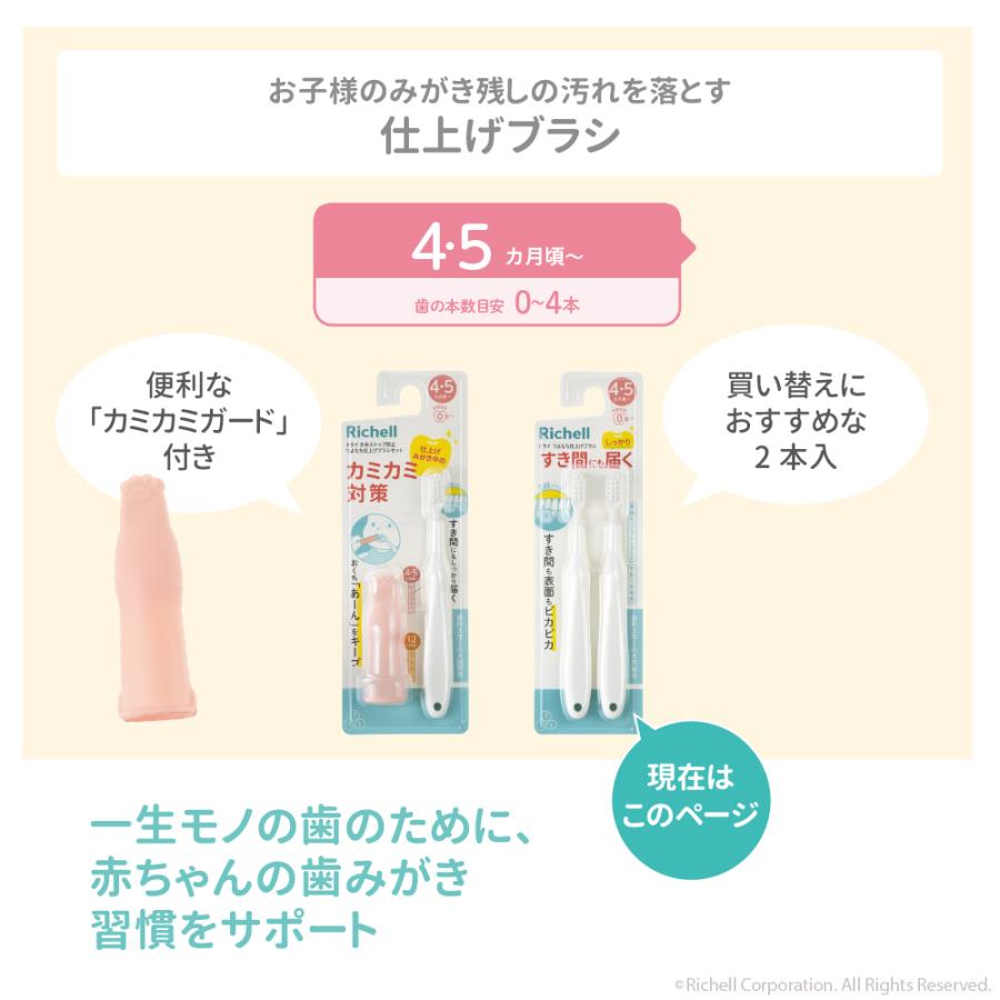 【配送区分K1】トライ つよもち仕上げブラシ ベビー のど突き防止 シリコン やわらか リッチェル 公式 | リッチェル | 04