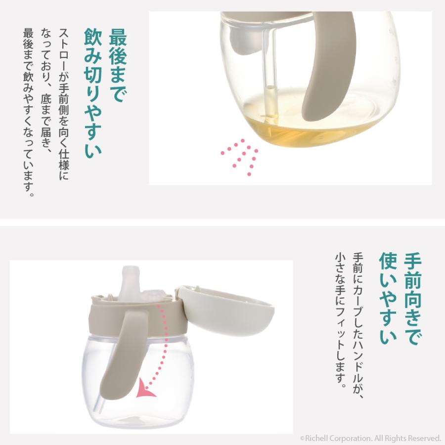 【配送区分K1】トライ もれない幅広ストローマグR 赤ちゃん ベビーマグ 5カ月頃 持ち手付 リッチェル 公式 | リッチェル | 04