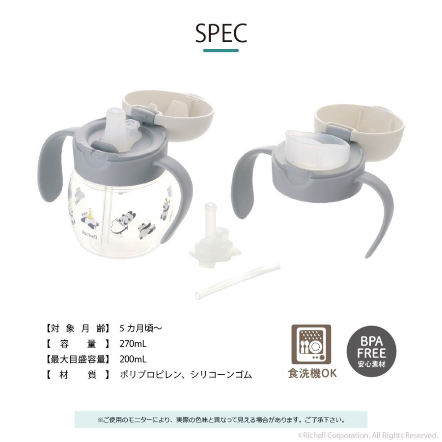 【配送区分K1】トライ マグセットR 5ヵ月頃 シンプル お出かけ 軽量 割れにくい 水筒 持手付き 飲みやすい 練習 かわいい プラスチック リッチェル Richell 公式 | リッチェル | 09