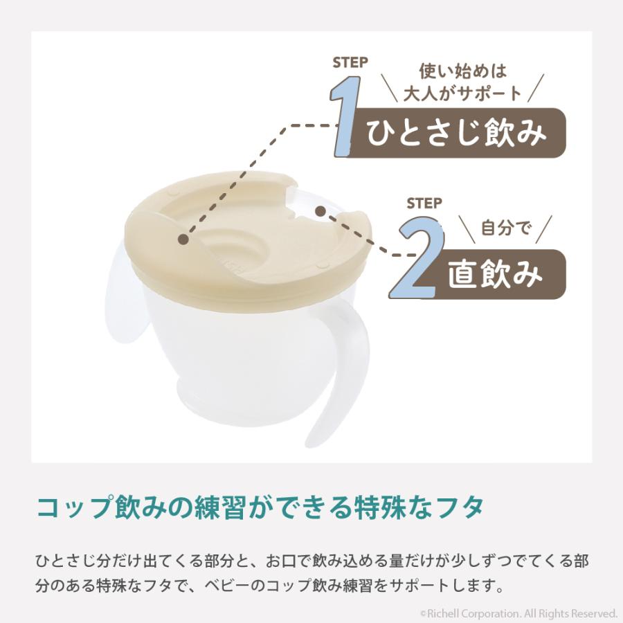 【配送区分K1】トライ コップ飲み練習カップ 赤ちゃん 4ヵ月頃 トレーニング 軽量 プラスチック 割れにくい リッチェル公式ショップ Richell | リッチェル | 03