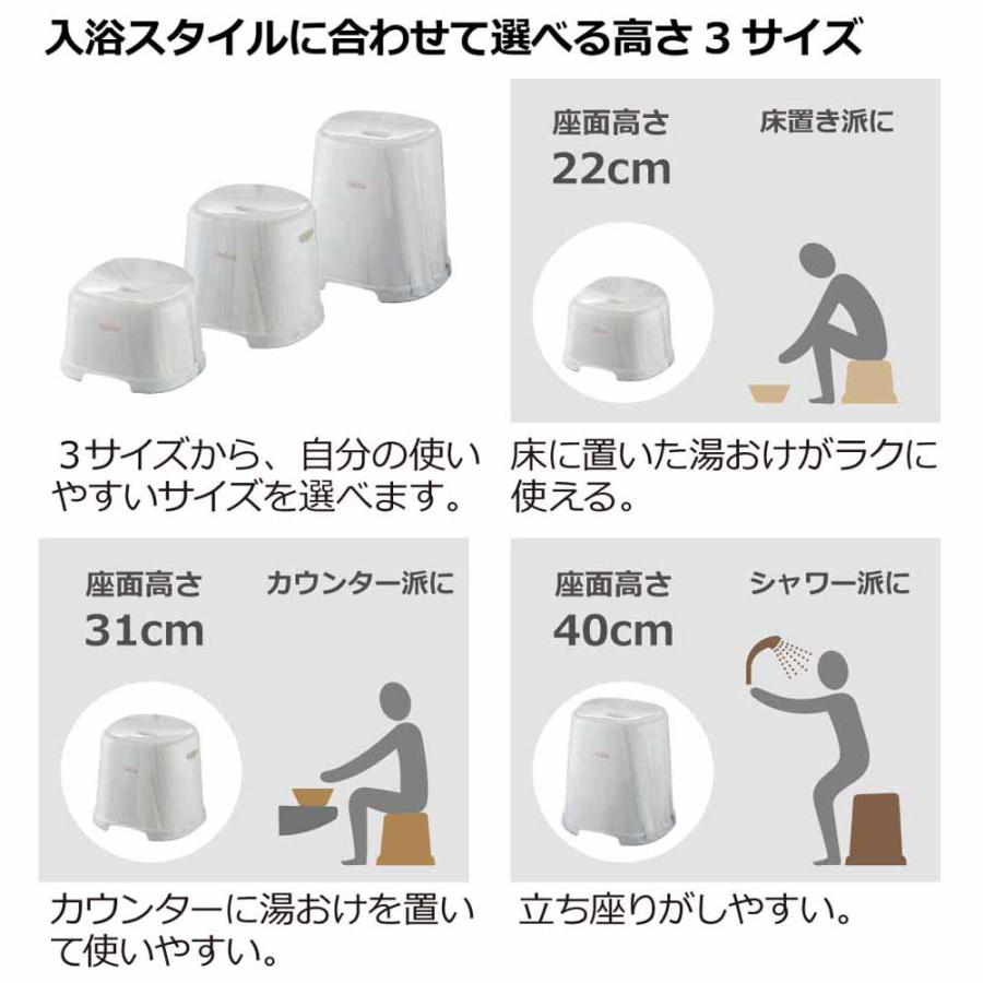 風呂椅子 バスカHA 腰かけ 22H リッチェル 風呂イス 風呂いす バスチェア バススツール お風呂の椅子 | リッチェル | 10