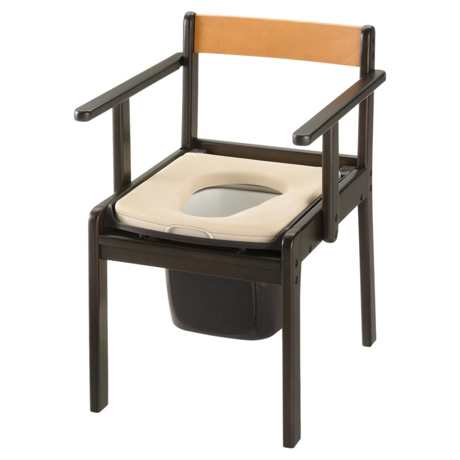 木製きらく 軽〜いトイレ やわらか便座 介護用トイレ ポータブルトイレ 家具調トイレ 老人用 大人 リッチェル  公式 | リッチェル | 01