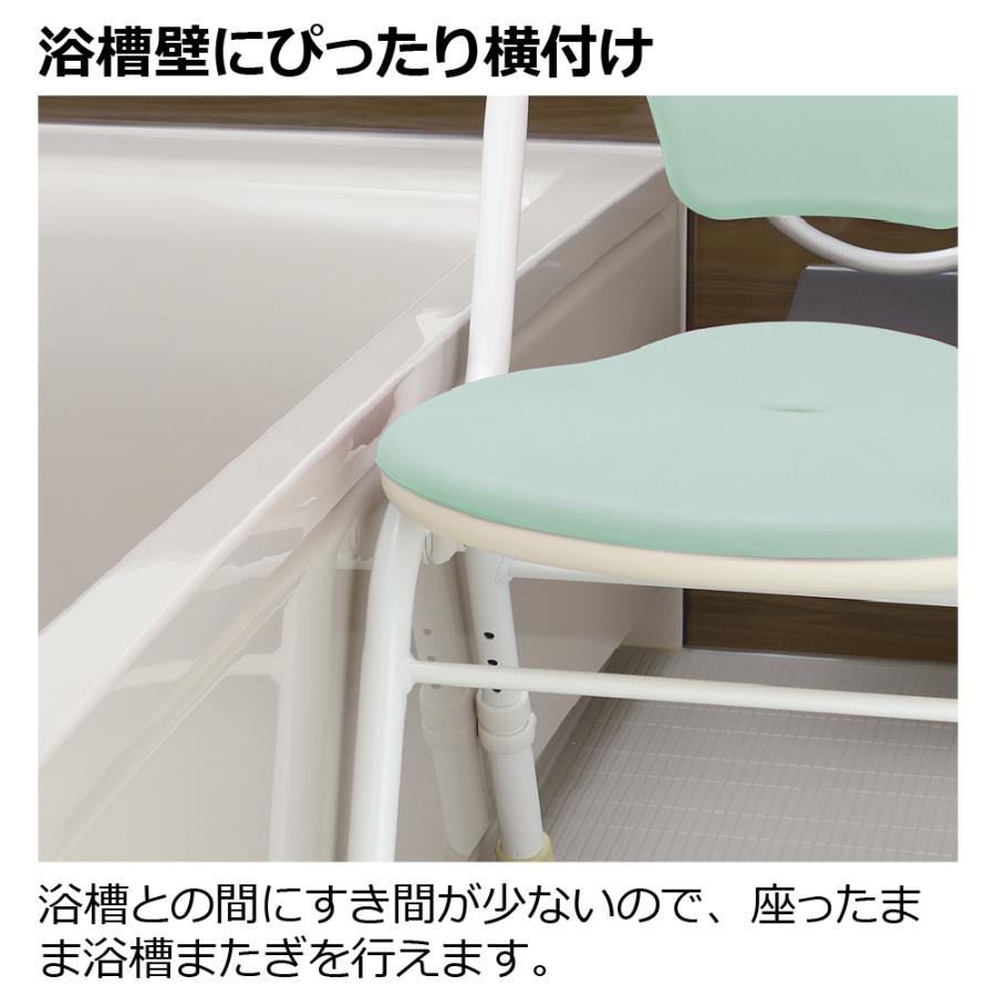 【配送区分K2】やわらかシャワーチェア クレオ折りたたみ(防カビプラス) 背付460 リッチェル シャワーチェアー 介護 用 風呂 イス | リッチェル | 06