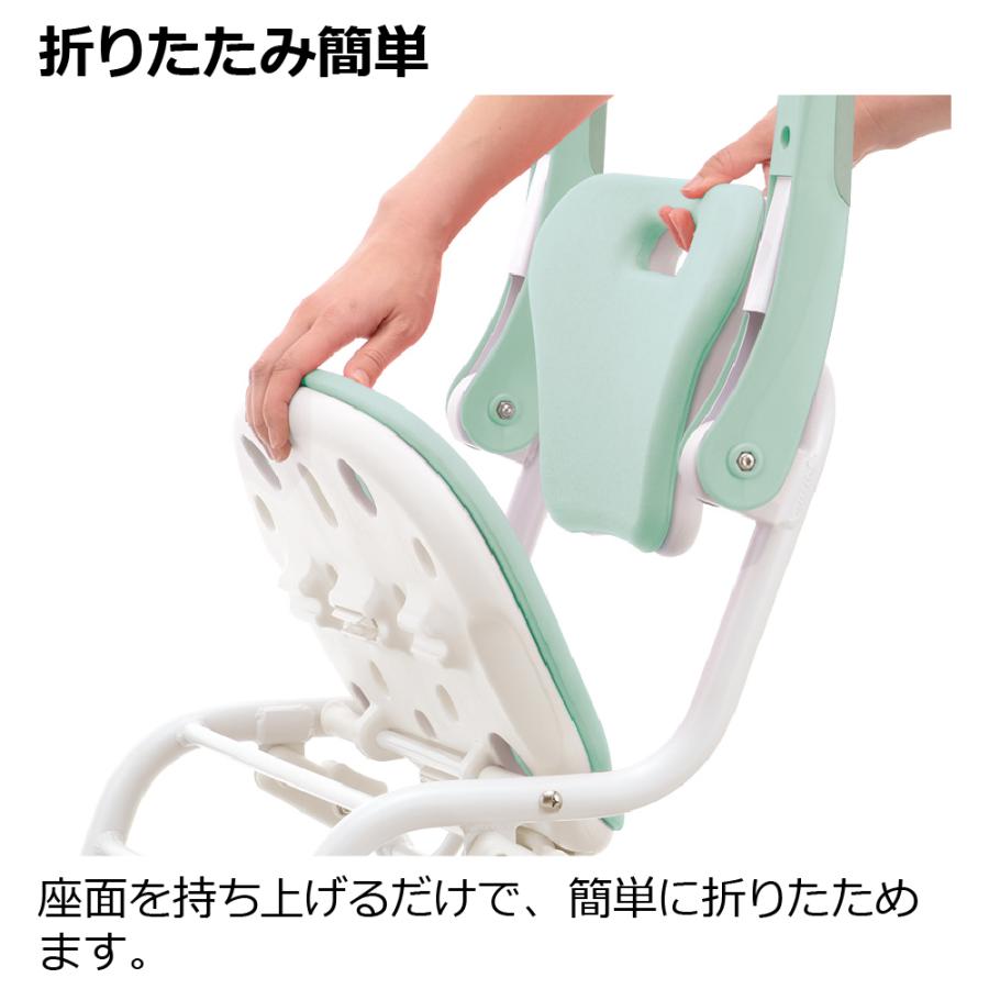 【配送区分K2】やわらかシャワーチェア クレオ折りたたみ(防カビプラス) 肘掛付460 リッチェル シャワーチェアー 介護 用 風呂 イス | リッチェル | 11