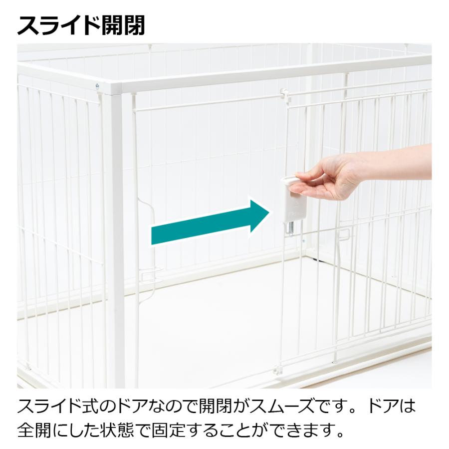 インテリアペットサークル 90-60 ペット ドッグ 犬 用 の ケージ 犬 シンプル スライドドア 超小型犬 小型犬 プラスチック リッチェル 公式 |  | 03