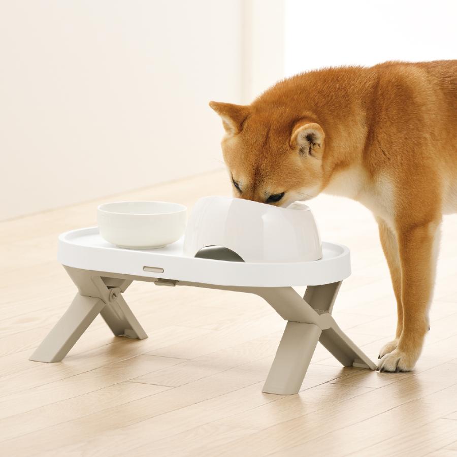ペット テーブル たためるペットテーブル ダブル リッチェル ドッグ 犬 餌台 食器台 中型犬 エサ台 | リッチェル | 03