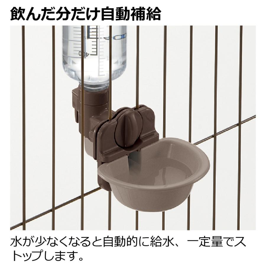 ドッグウォーターディッシュ S ボトル付 給水器 水入れ 水のみ器 水飲み ペット 犬 の 水 ケージ につける タイプ リッチェル | リッチェル | 05