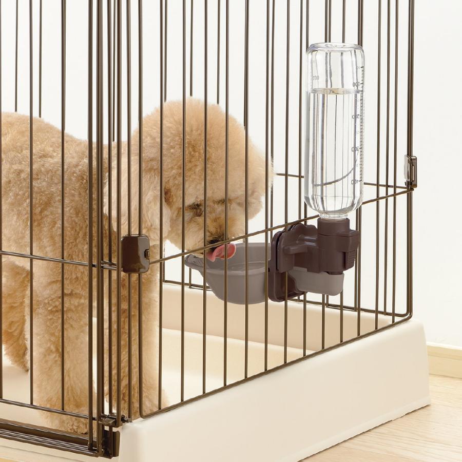 ドッグウォーターディッシュ M ボトル付 給水器 水入れ 水のみ器 水飲み ペット 犬 の 水 ケージ につける タイプ リッチェル | リッチェル | 03