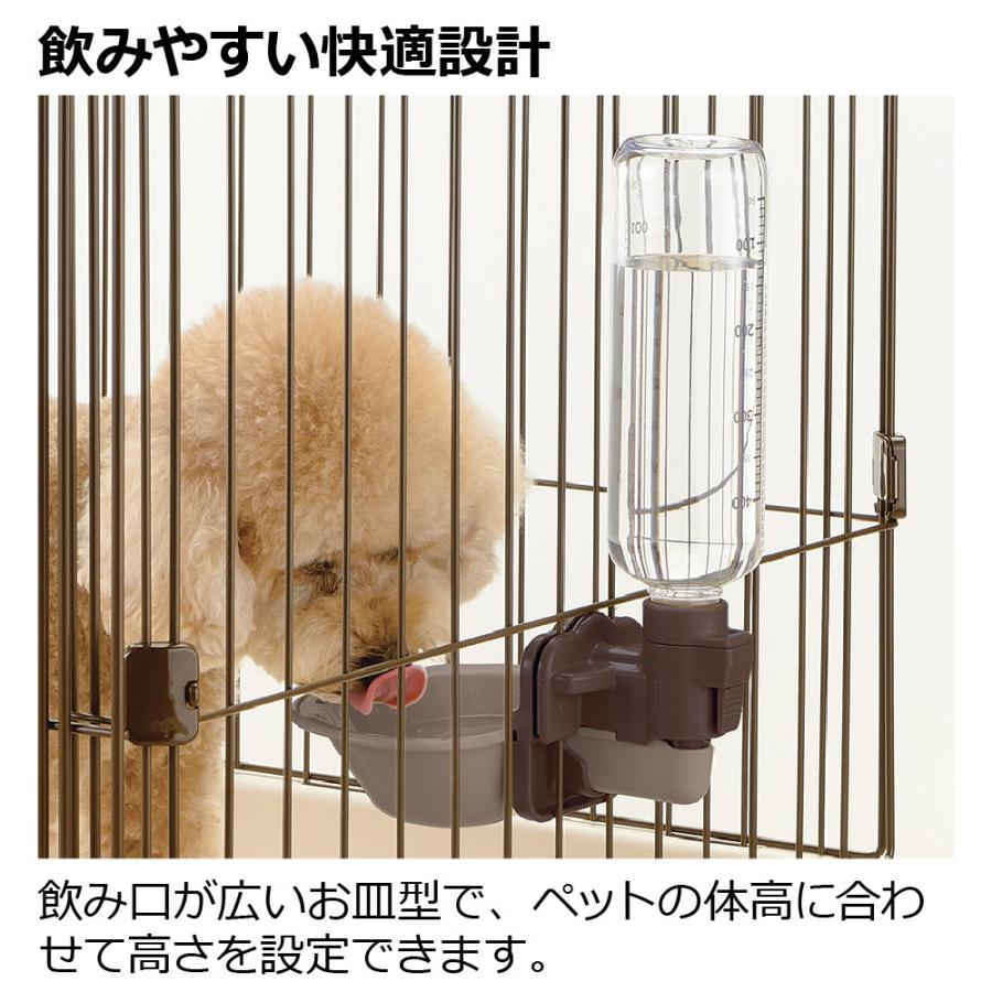 ドッグウォーターディッシュ M ボトル付 給水器 水入れ 水のみ器 水飲み ペット 犬 の 水 ケージ につける タイプ リッチェル | リッチェル | 04