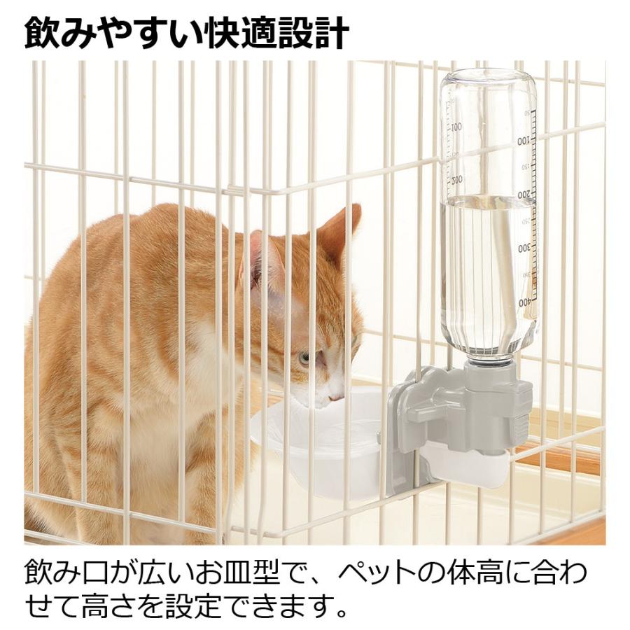 猫 給水器 キャットウォーターディッシュ M ボトル付 リッチェル 水飲み ペット ケージ 自動給水 猫用 | リッチェル | 04