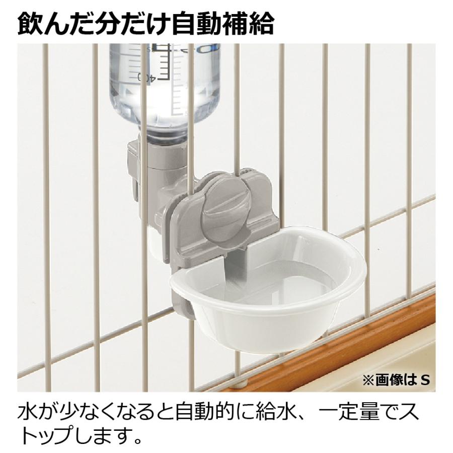 猫 給水器 キャットウォーターディッシュ M ボトル付 リッチェル 水飲み ペット ケージ 自動給水 猫用 | リッチェル | 05