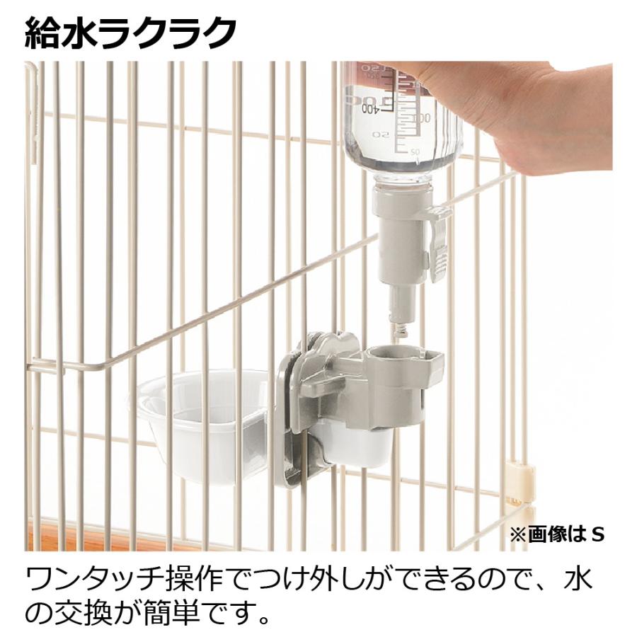 猫 給水器 キャットウォーターディッシュ M ボトル付 リッチェル 水飲み ペット ケージ 自動給水 猫用 | リッチェル | 06