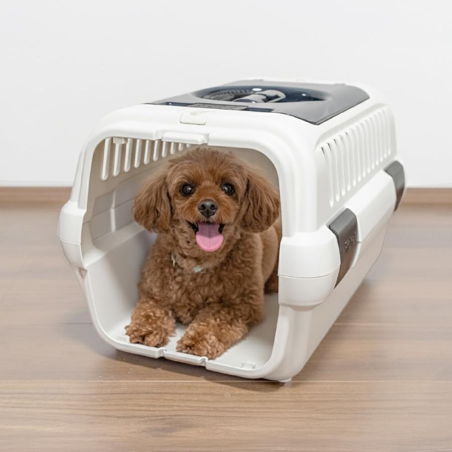 ES キャンピングキャリーR ダブルドア S クレート キャリー 旅行 おでかけ 防災 ペット 犬 猫 超小型犬 小型犬 プラスチック リッチェル 公式ショップ Richell | リッチェル | 03