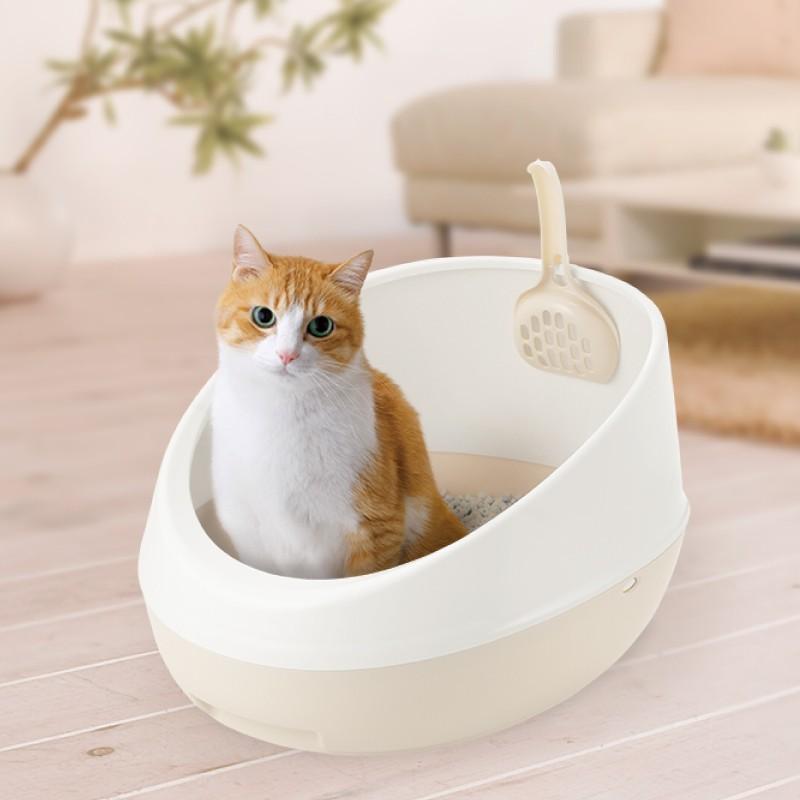 ラプレ ネコトイレ ハーフカバー 猫用トイレ 猫トイレ 猫の おしゃれ 飛び散らない 日本製 リッチェル Richell 公式ショップ | リッチェル | 04