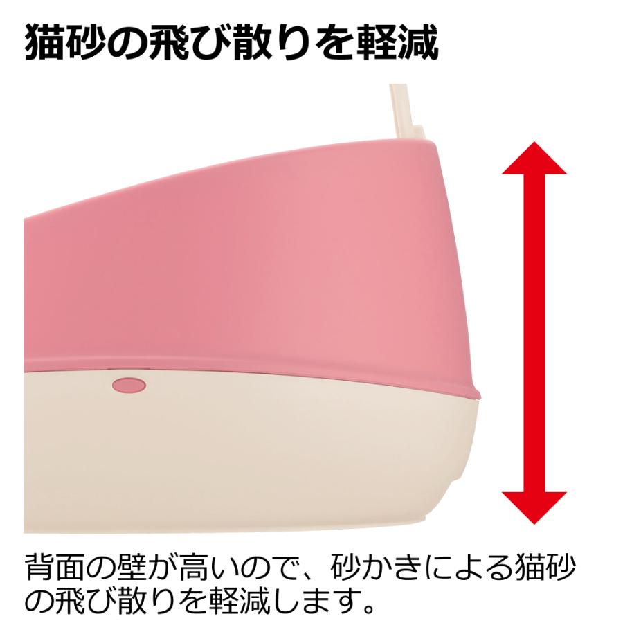 ラプレ ネコトイレ ハーフカバー 猫用トイレ 猫トイレ 猫の おしゃれ 飛び散らない 日本製 リッチェル Richell 公式ショップ | リッチェル | 05