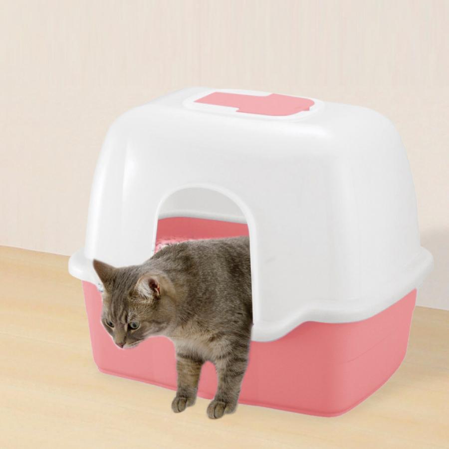 猫トイレ 大型 ラプレ ネコトイレ 深型 60フード付 スコップ リッチェル 飛び散り防止 簡単掃除 清潔 ペット | リッチェル | 04