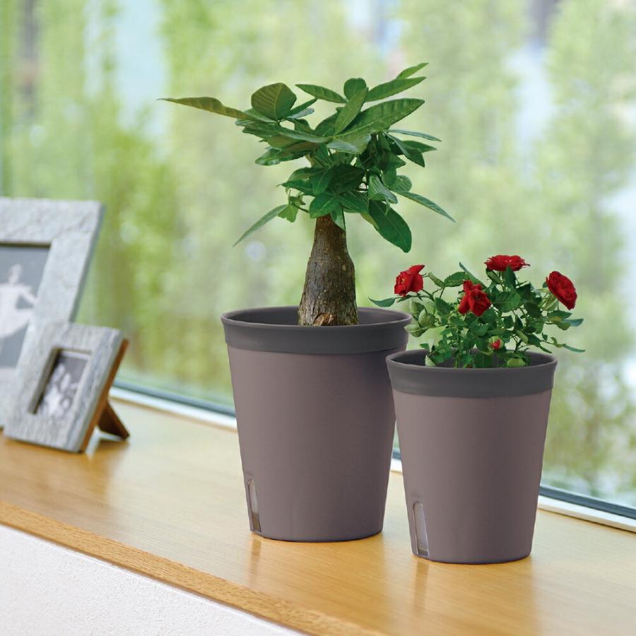 ミエルノPlus ポット 13型N 園芸 ガーデン 植木 鉢 底面給水 プランター おしゃれ 室内 スリット プラスチック リッチェル | リッチェル | 05