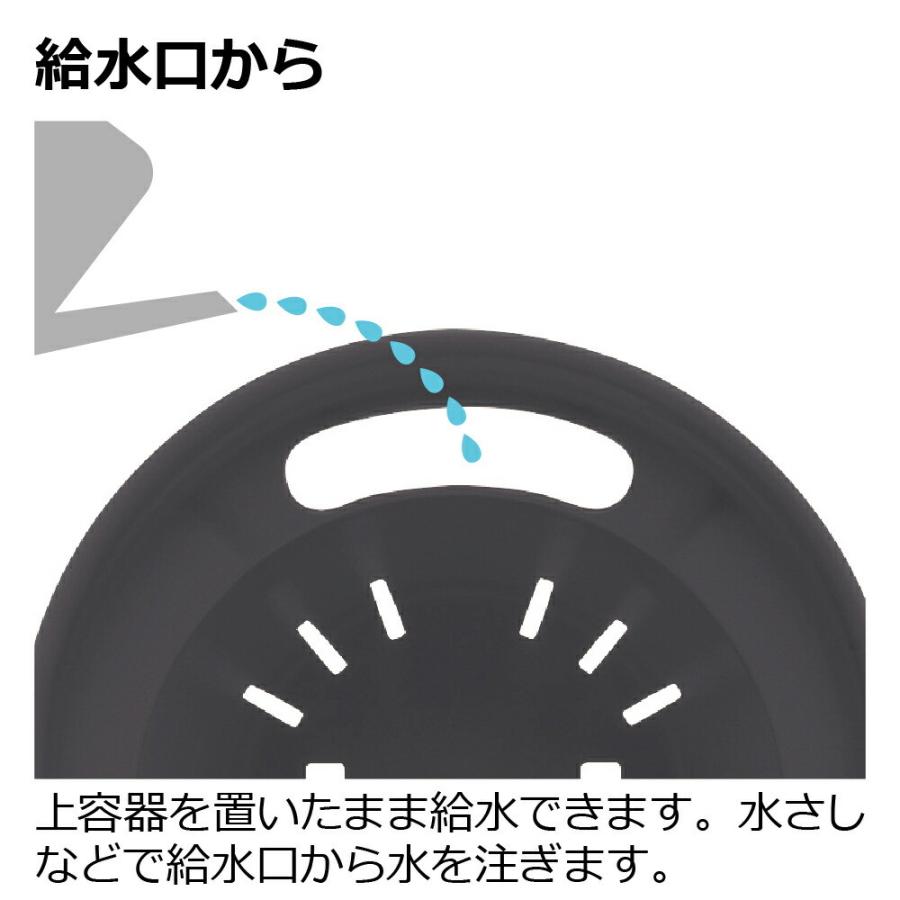 ミエルノPlus ポット 13型N 園芸 ガーデン 植木 鉢 底面給水 プランター おしゃれ 室内 スリット プラスチック リッチェル | リッチェル | 09