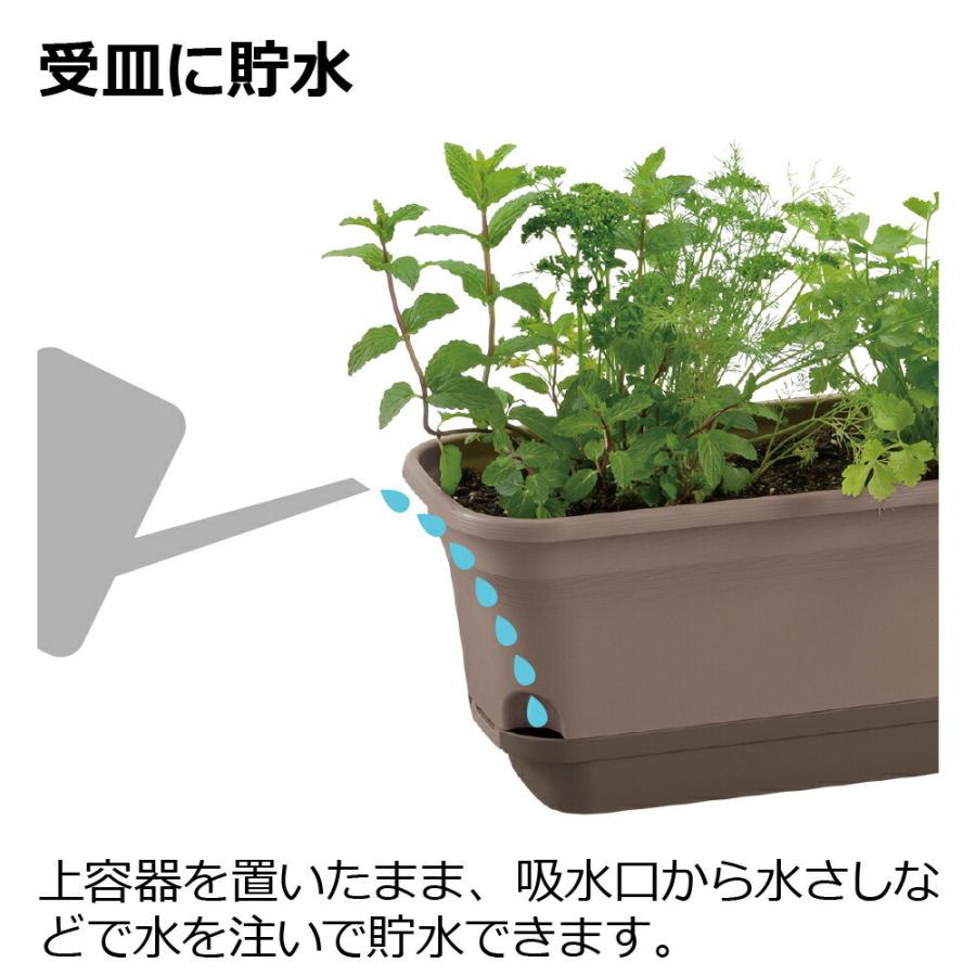 ウルオ プランター 40型N 園芸 ガーデン ガーデニング 植木 鉢 底面給水 プランター おしゃれ 長方形 リッチェル  公式ショップ | リッチェル | 06