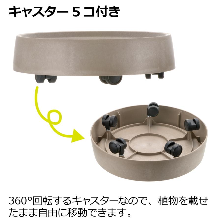 ラピス キャスタープレート S 園芸 ガーデン ガーデニング 植木 鉢 受け 受 皿 おしゃれ 大型 室内 プラスチック リッチェル  公式 | リッチェル | 07