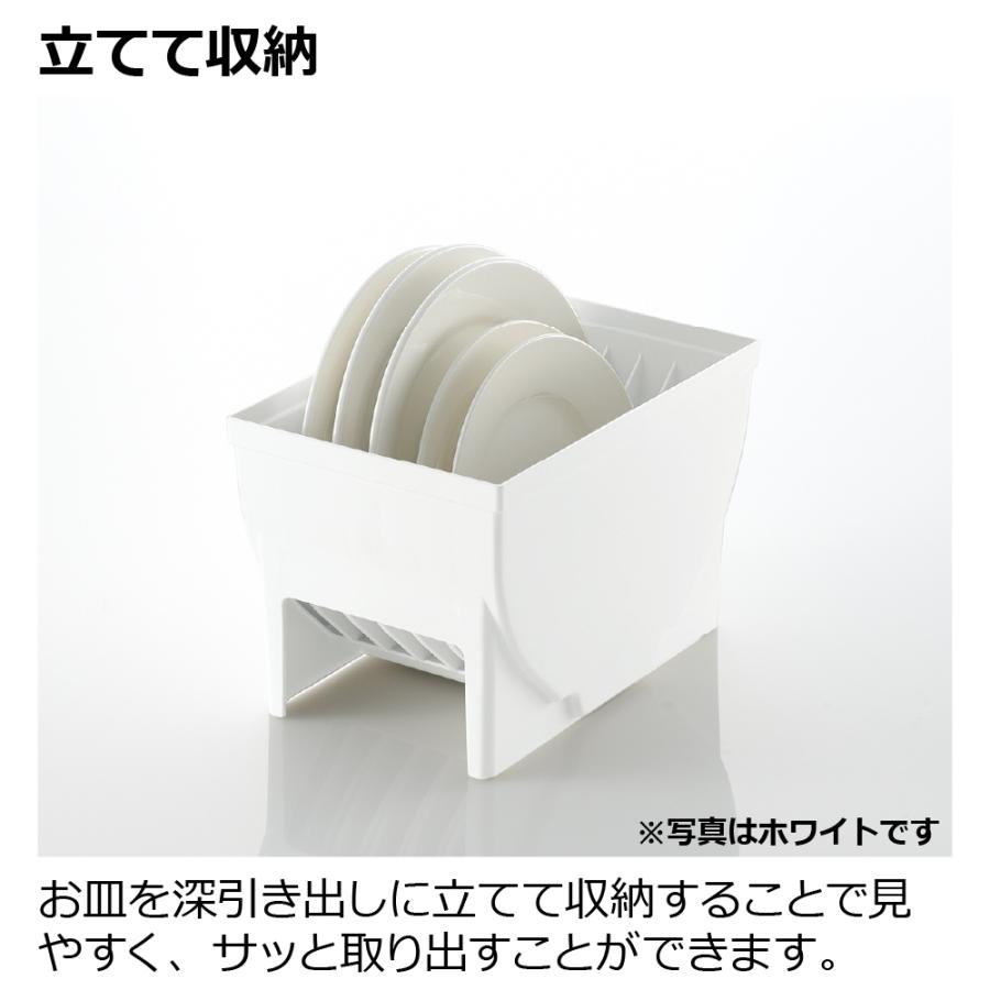 ES トトノ 引き出し用 ディッシュスタンドR レギュラー 皿 仕切り 食器 収納 縦 置き 当店限定カラー キッチン 引き出し プラスチック 日本製 リッチェル 公式 | リッチェル | 01