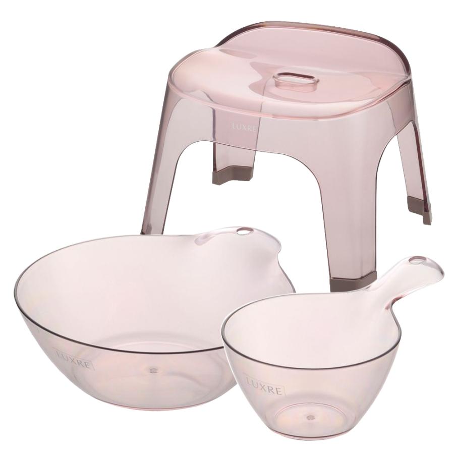 【配送区分K1】リュクレ お風呂3点セット 25H 浴用品 お風呂 バスチェア 風呂イス 手おけ 風呂桶 湯おけ セット リッチェル 公式 | リッチェル | 03