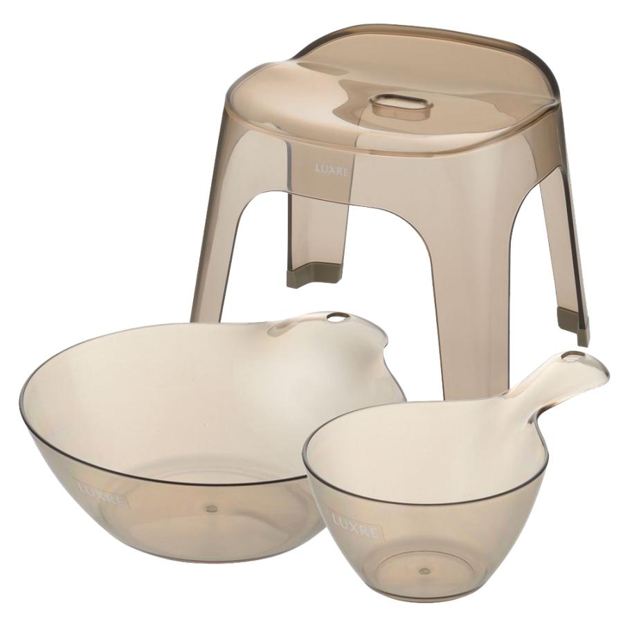 【配送区分K1】リュクレ お風呂3点セット 30H 浴用品 お風呂 バスチェア 風呂イス 手おけ 風呂桶 湯おけ セット リッチェル 公式 | リッチェル | 02