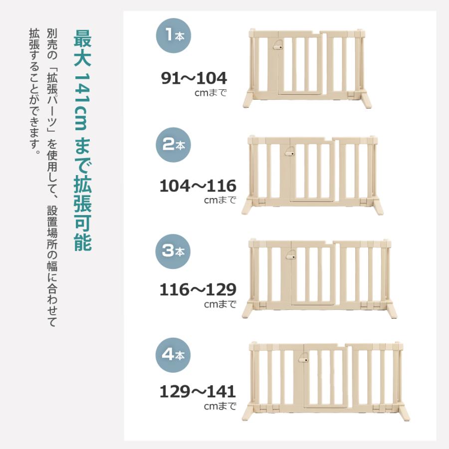 【配送区分K2】おくだけフェンス 2個セット ベビー 赤ちゃん 6カ月〜 取付簡単 キッチン 階段 転落 事故防止 リッチェル 公式 | リッチェル | 07