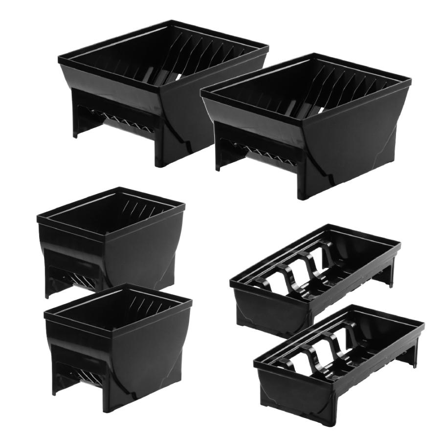 ES トトノ 引き出し用 ディッシュスタンドR＆お椀スタンドR 3種 6点セット 仕切り 食器 収納 限定カラー プラスチック 日本製 リッチェル公式ショップ Richell | リッチェル