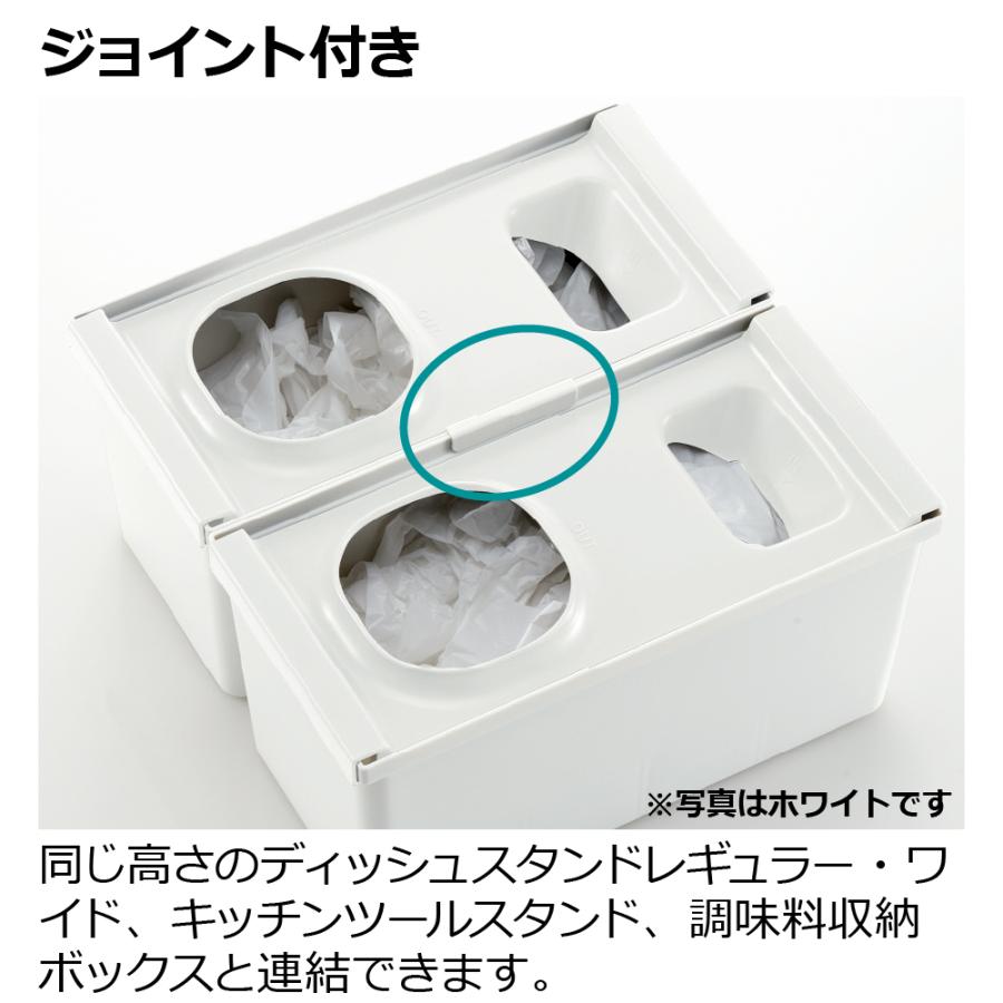 ES トトノ ゴミ袋ストッカー＆調味料収納＆レジ袋収納R 5点セット 仕切り 食器 収納 限定カラー プラスチック 日本製 リッチェル公式ショップ Richell | リッチェル | 09