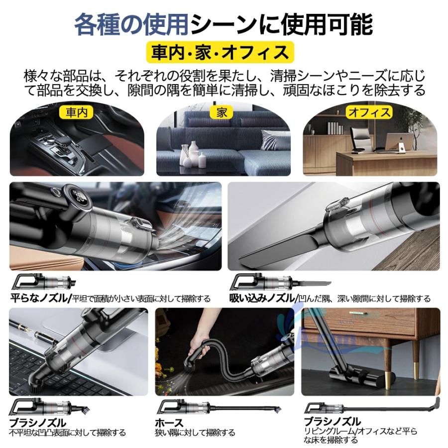 掃除機 コードレス ハンディクリーナー 吸引力 充電式 超強力 多機能