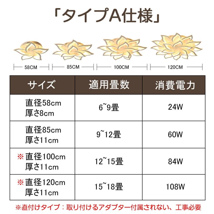 シーリングライト おしゃれ LED 花型 調光調色 北欧 照明器具 8畳 10畳