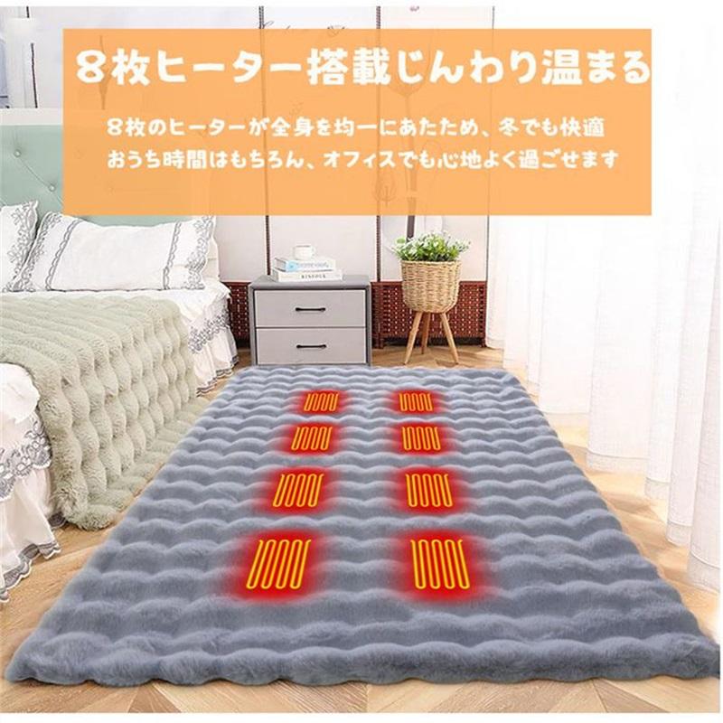 ふわとろ毛布 電気毛布 大判炭素繊維ヒーター 自動電源オフ ダニ退治