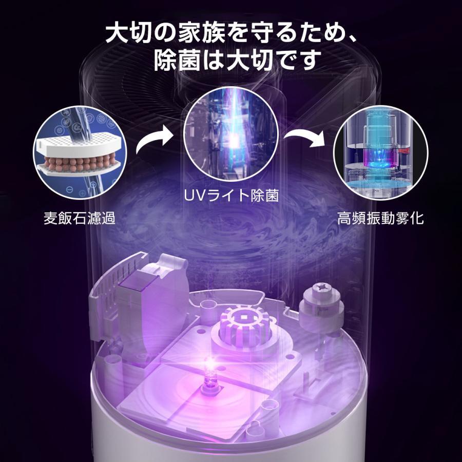 加湿器 超音波式 大容量 8L UV除菌 タワー型加湿器 次亜塩素酸水