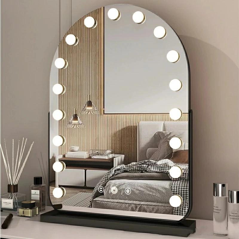 ミラー ハリウッドミラー 女優 鏡 卓上 卓上鏡 卓上ミラー LEDライト 女優ミラー 鏡 卓上 卓上ミラー 三面鏡 卓上鏡 拡大鏡