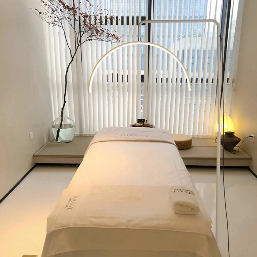 まる　ハーフムーンスタンドライト　ゴールド ハーフムーンライト フロアライト LED ライト フロアランプ