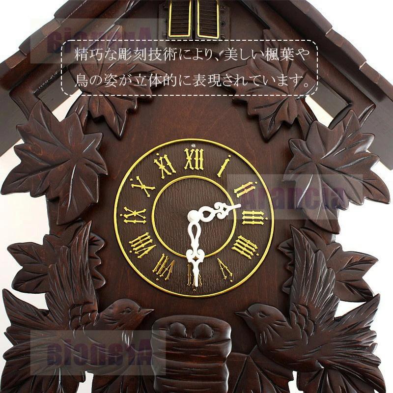鳩時計 壁掛け 木製 振り子時計 北欧 オシャレ 掛け時計 カッコー時計